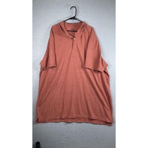 The Foundry Supply Co Polo Shirt Mens 4XLT Orange Big & Tall Short Sleeve Casual